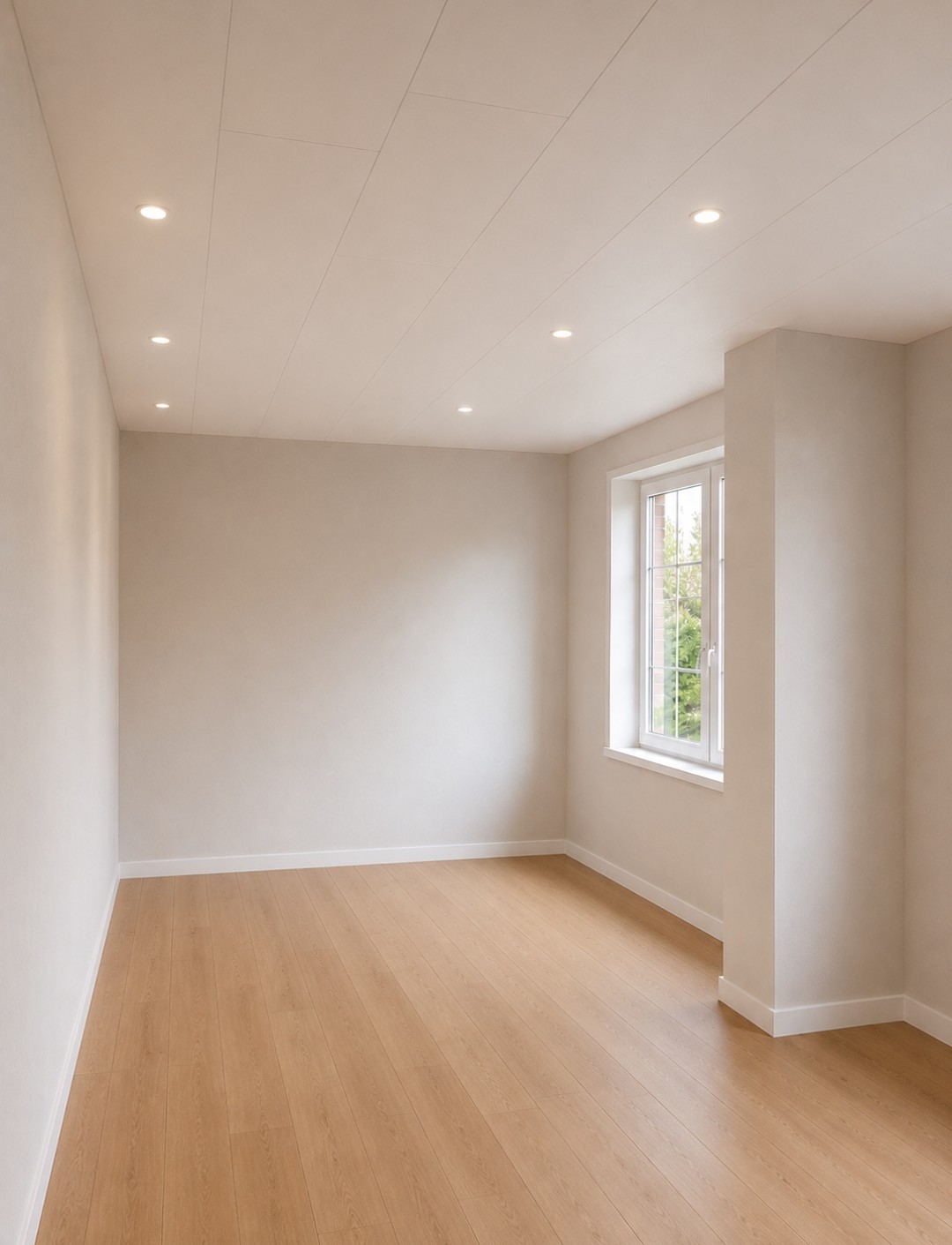 Tak och golv efter renovering